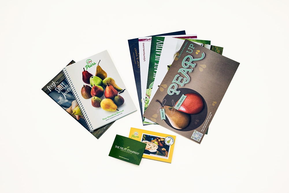 Printed, custom recipe cards, bound handling manuals, etc. for The Fruit Company