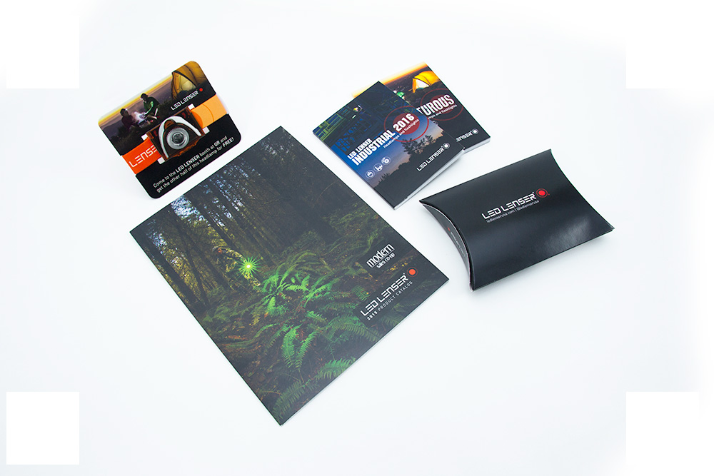 Sample of a custom printed booklet, mailer and unique box