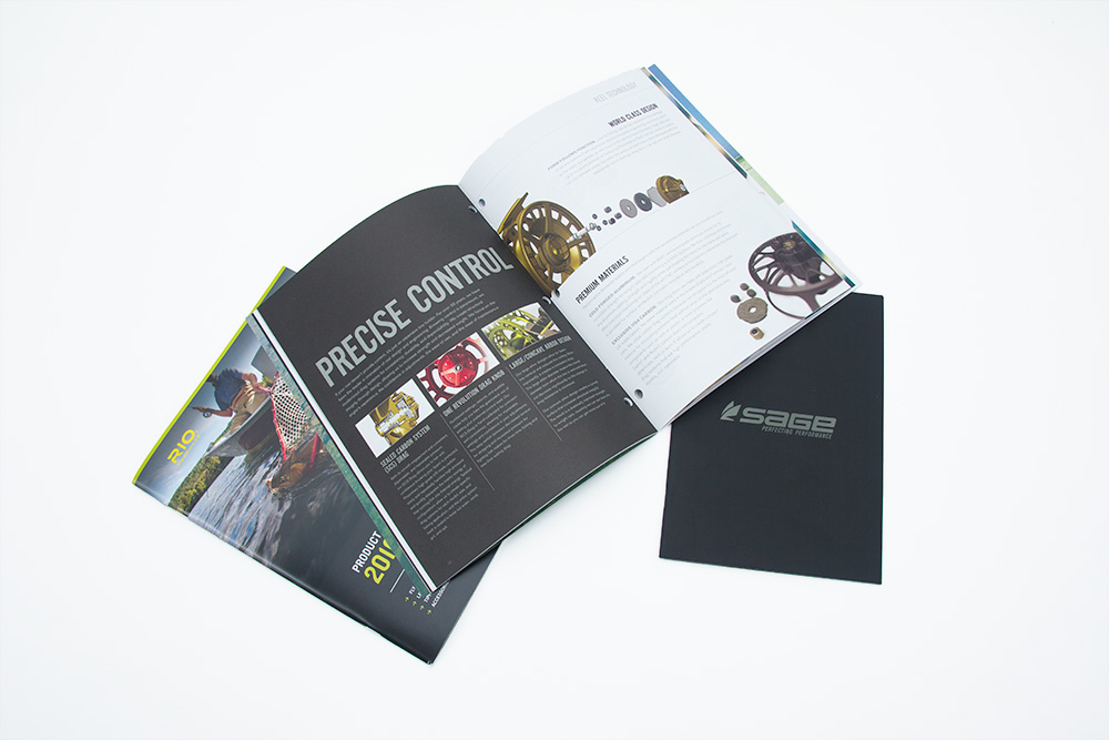 Preview of a full-sized product booklet, printed, bound and 3-hole punched